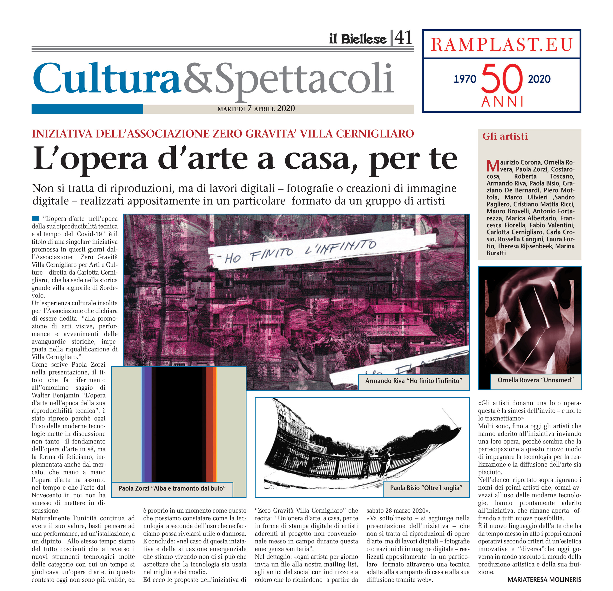 l'opera d'arte nell'epoca della sua riproducibilit tecnica e al tempo del covid-19